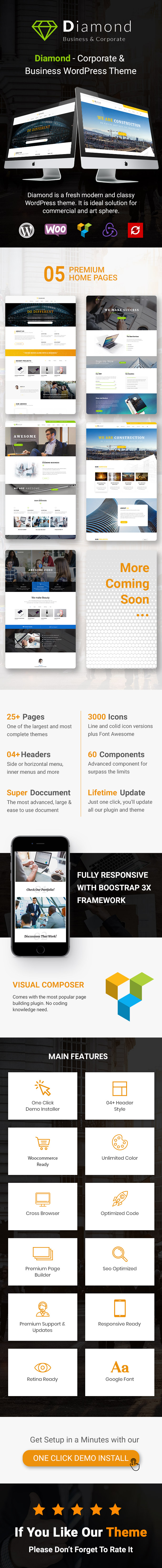 Diamond - Business & Corporate Responsive WordPress Theme