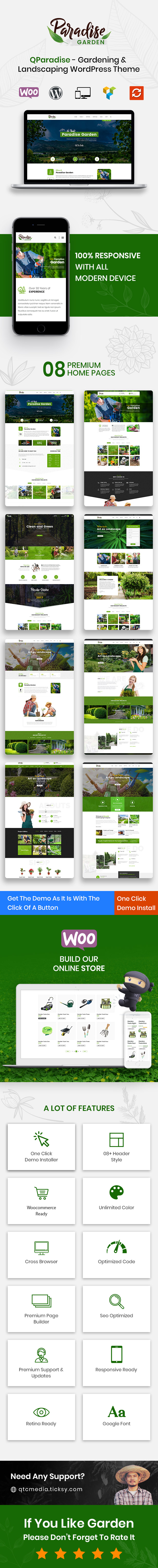 QParadise - Gardening and Landscaping WordPress Theme - 3
